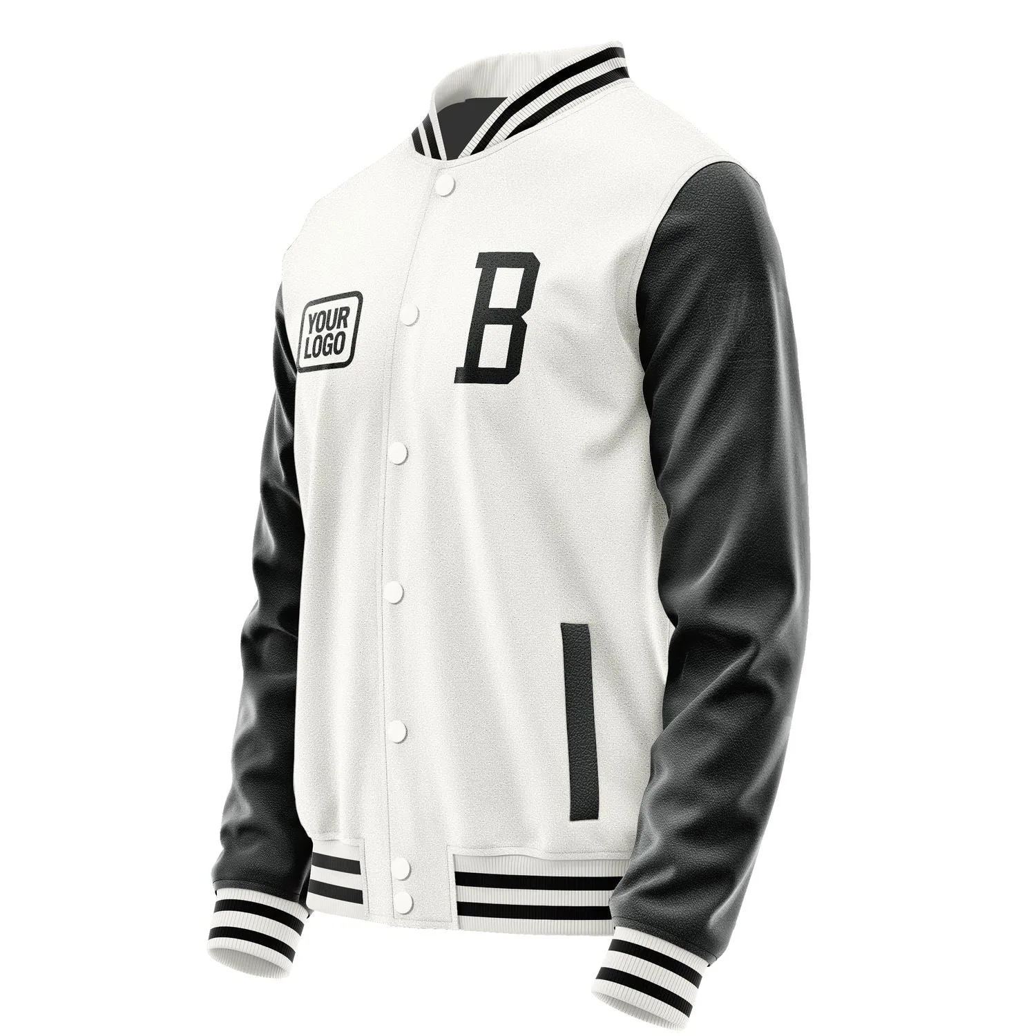 Custom White Black Jacket sold by Tailorly product image thumbnail 3