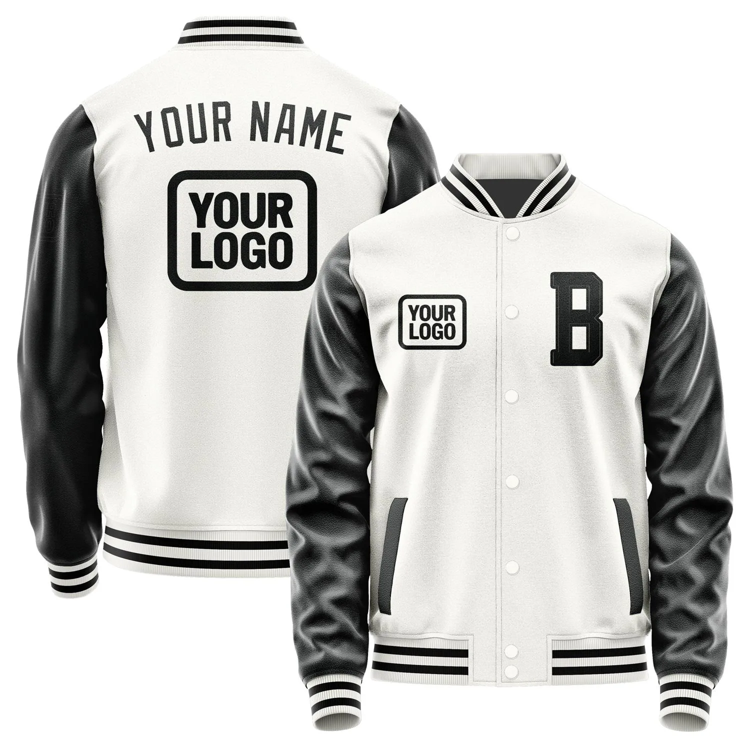Custom White Black Jacket sold by Tailorly