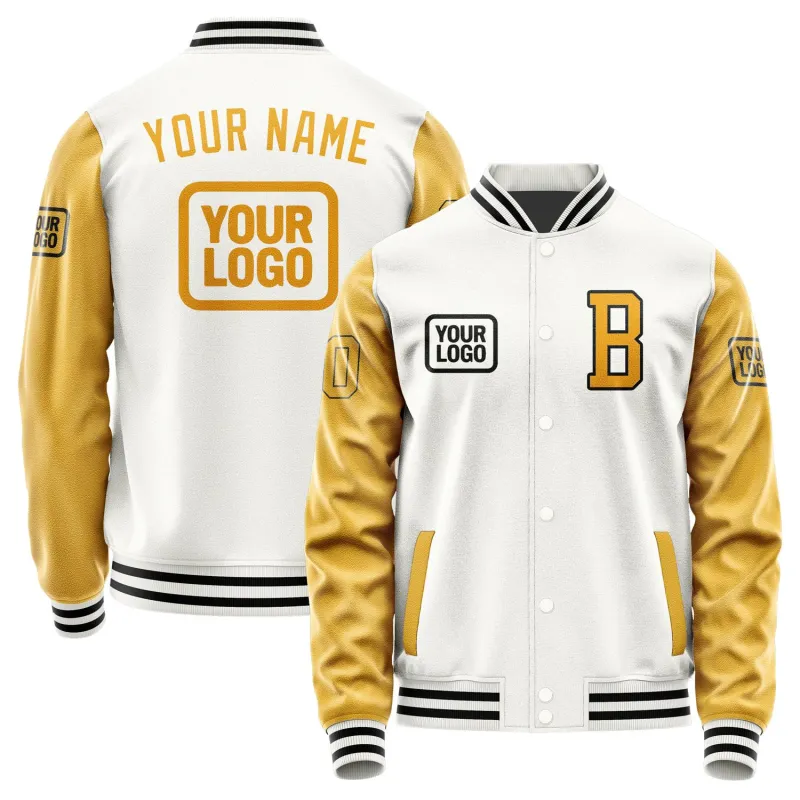Custom White Yellow Jacket sold by Tailorly