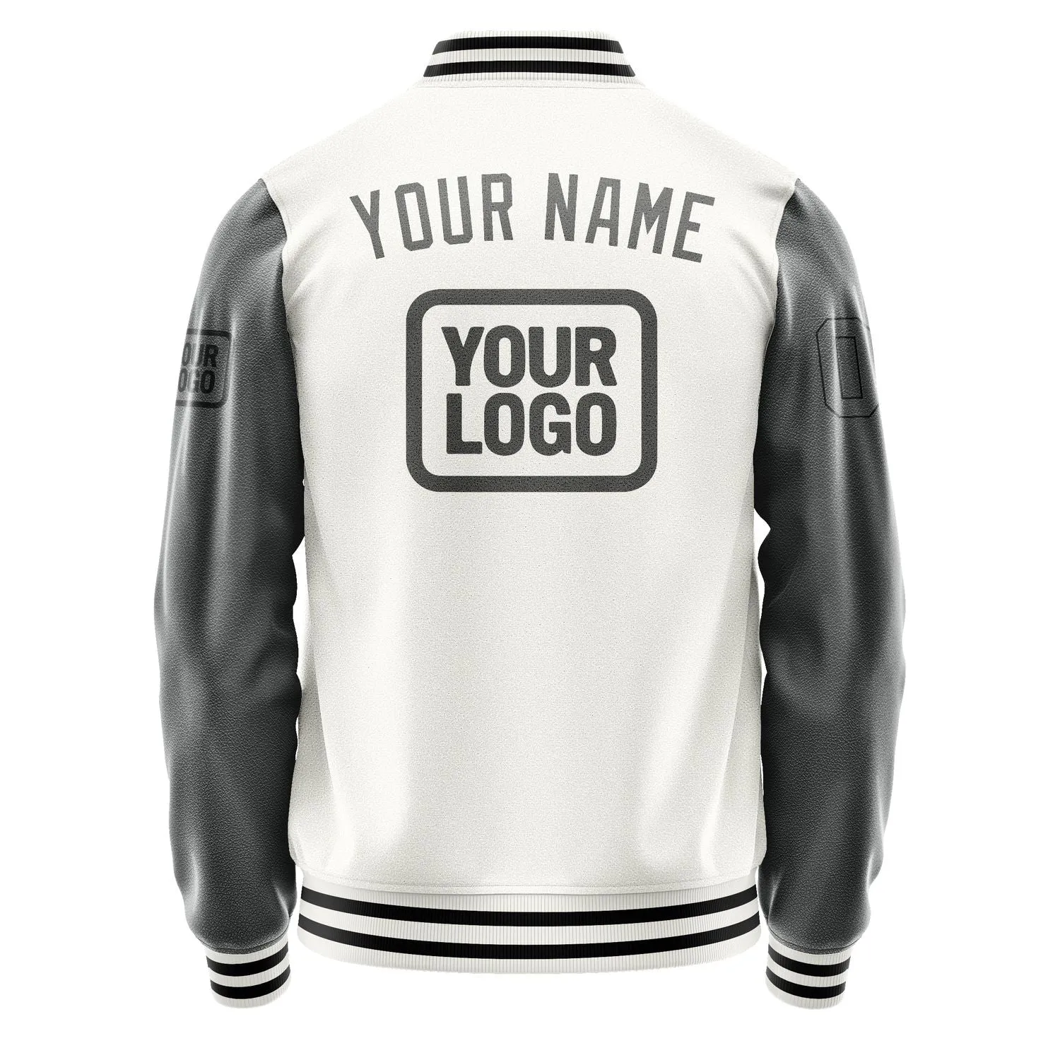 Custom White Dark Grey Jacket sold by Tailorly product image thumbnail 4