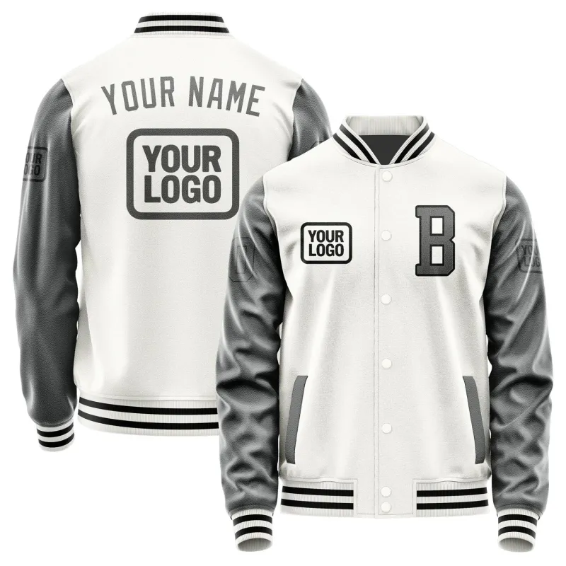 Custom White Dark Grey Jacket sold by Tailorly