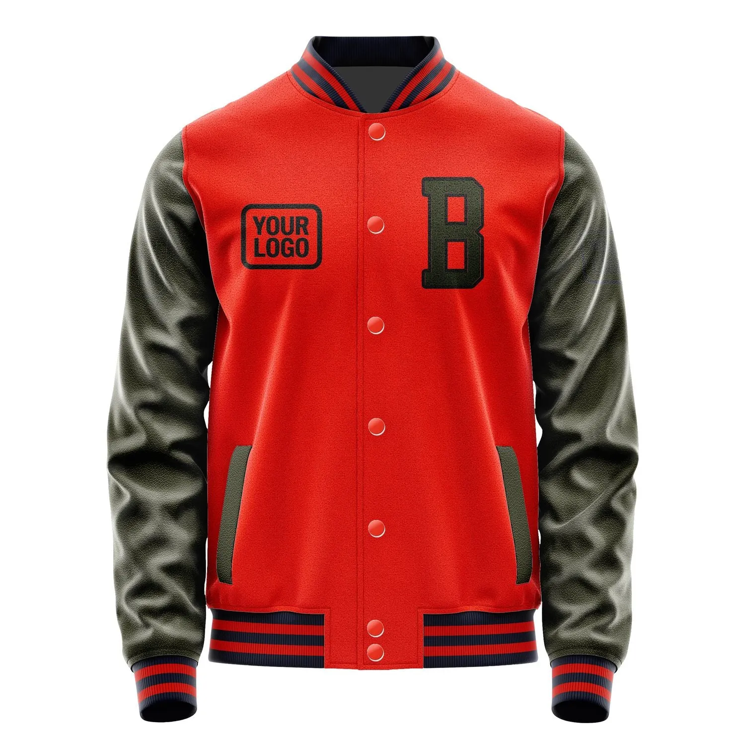 Custom Orange Red Olive Jacket sold by Tailorly product image thumbnail 2