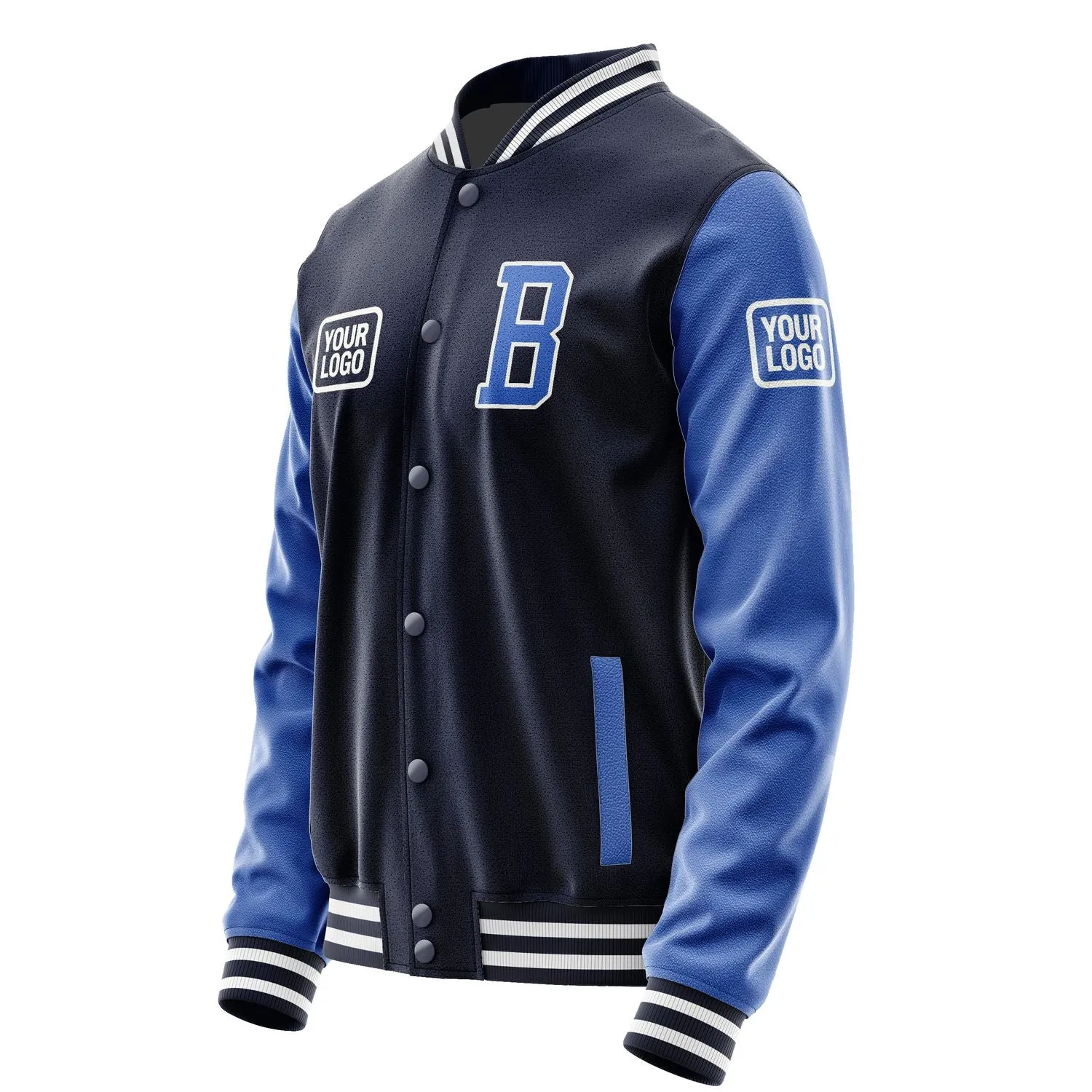 Custom Navy Sky Blue Jacket sold by Tailorly product image thumbnail 3