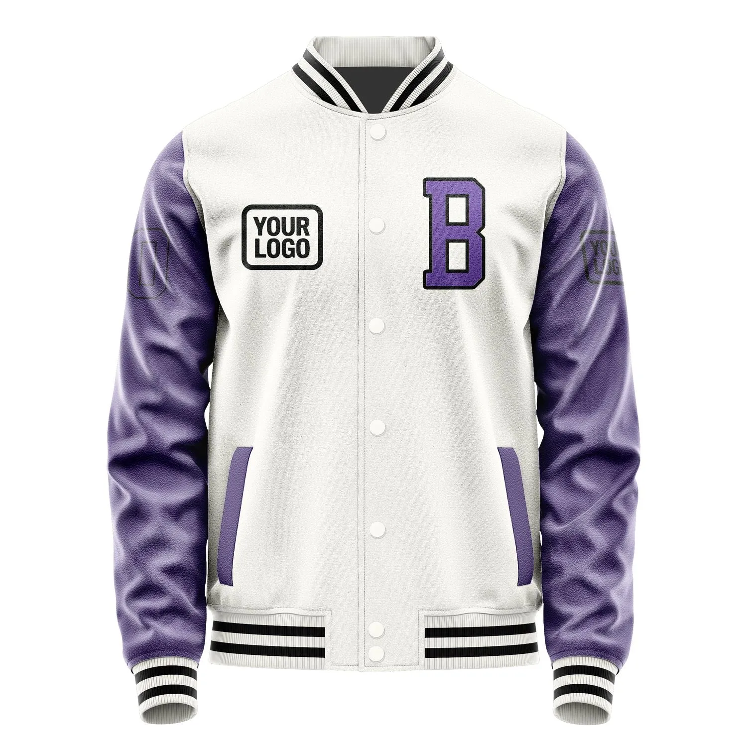 Custom White Light Purple Jacket sold by Tailorly product image thumbnail 2