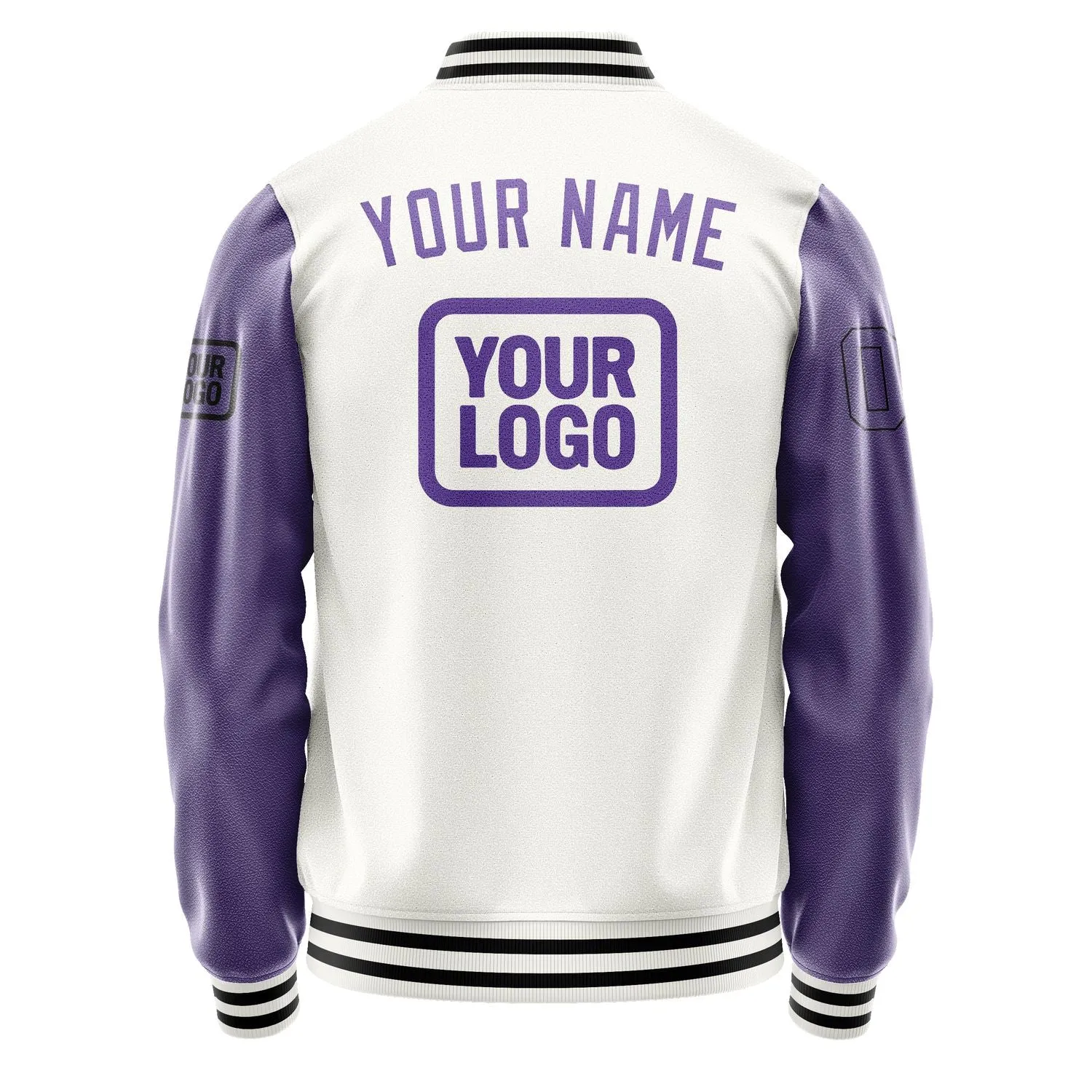 Custom White Light Purple Jacket sold by Tailorly product image thumbnail 4