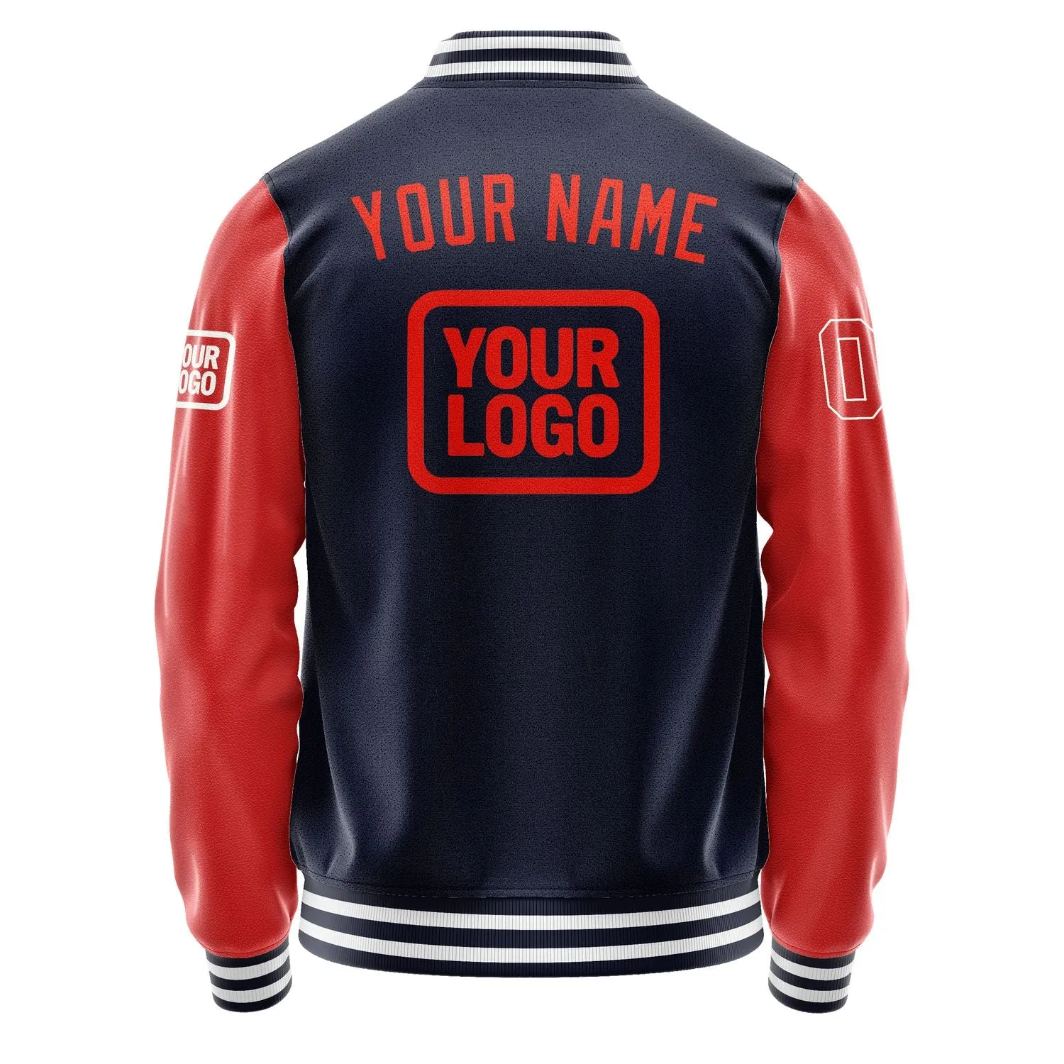Custom Navy Orange Red Jacket sold by Tailorly product image thumbnail 4
