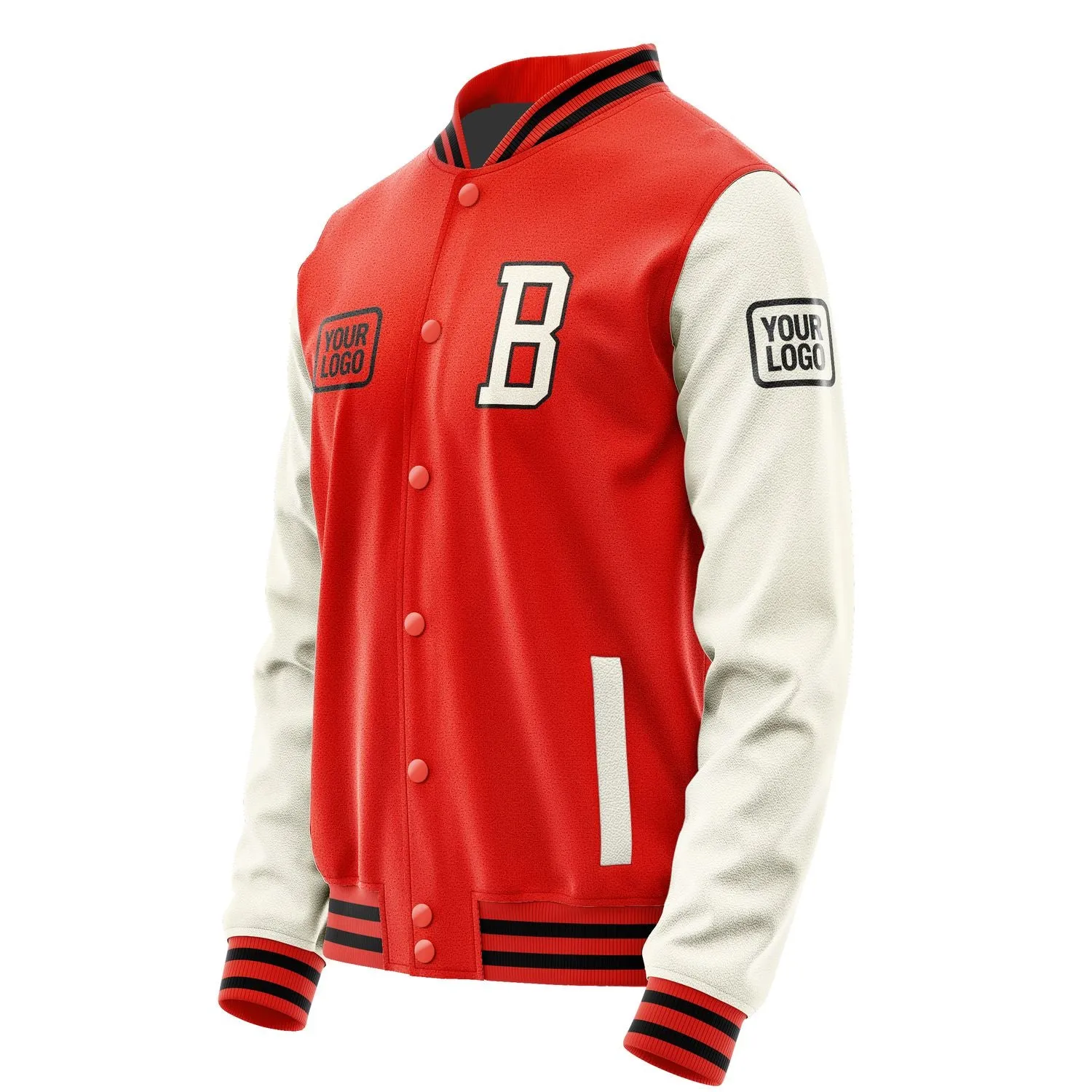 Custom Orange Red Cream Jacket sold by Tailorly product image thumbnail 3