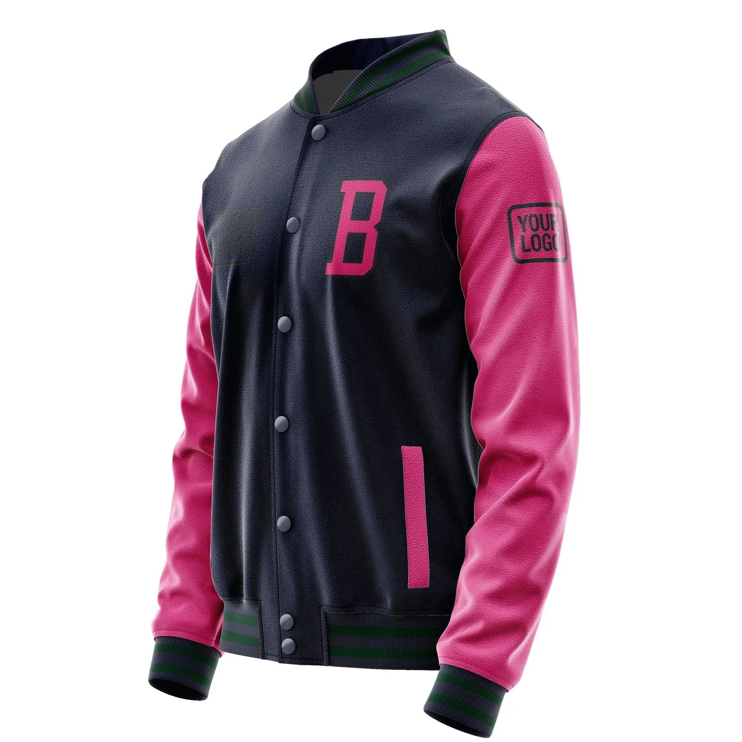 Custom Navy Pink Jacket sold by Tailorly product image thumbnail 3