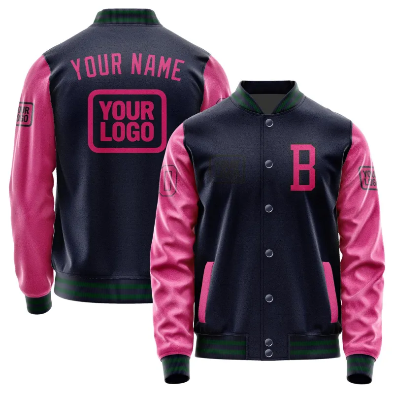 Custom Navy Pink Jacket sold by Tailorly