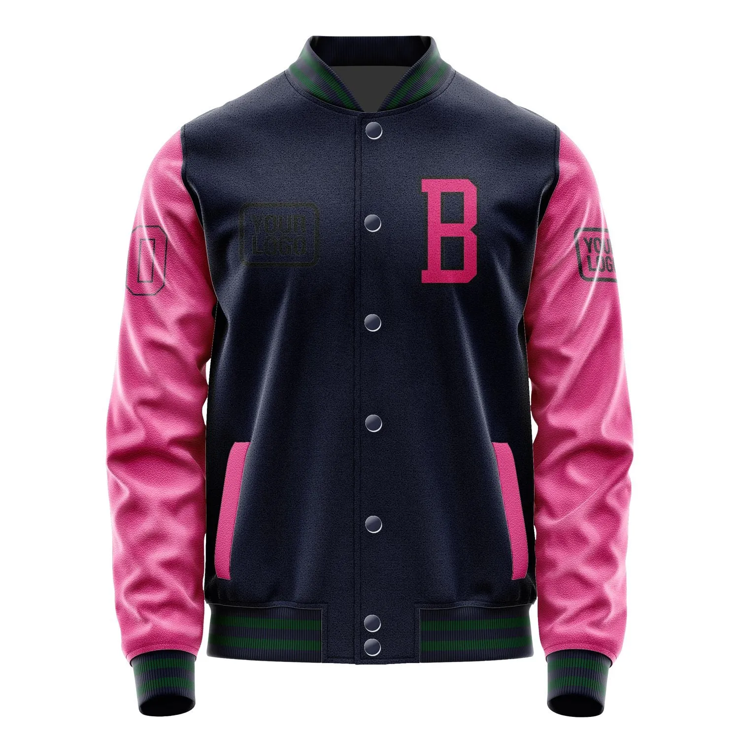 Custom Navy Pink Jacket sold by Tailorly product image thumbnail 2