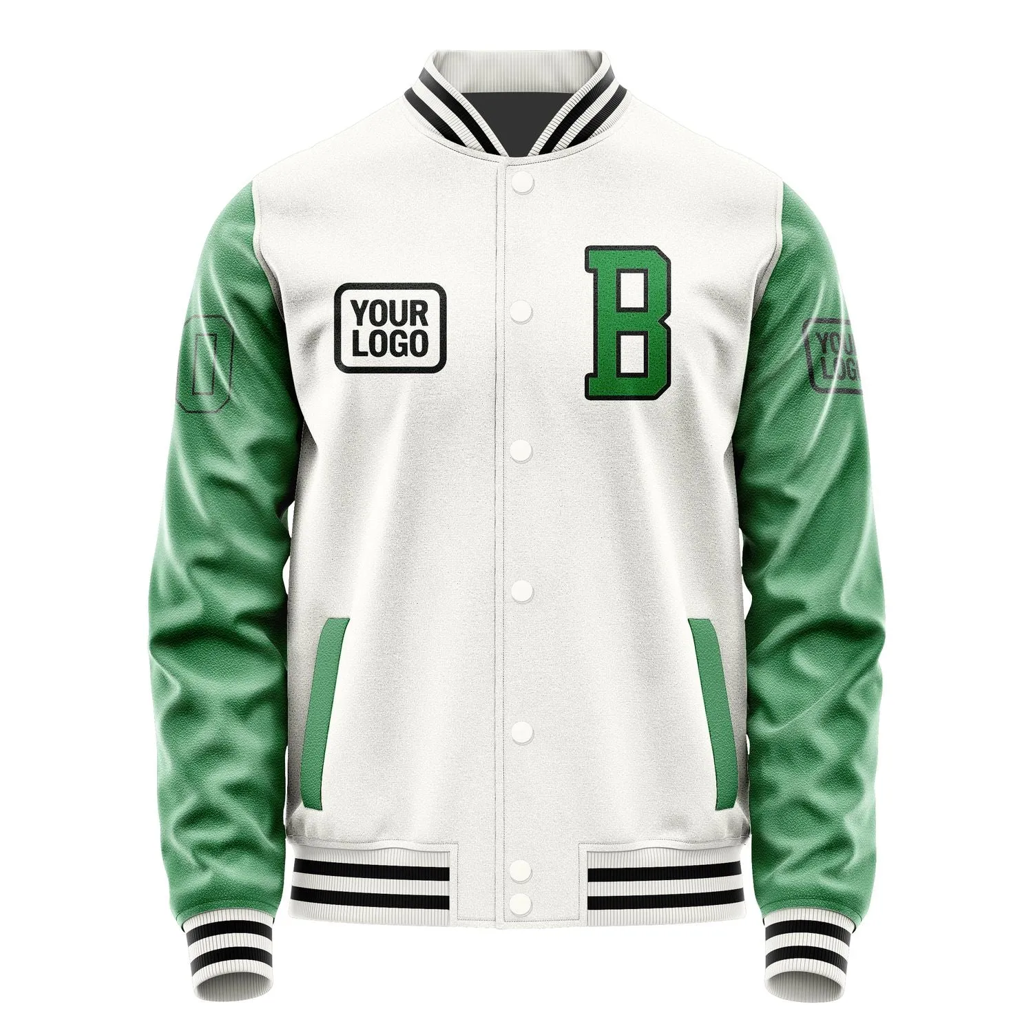Custom White Emerald Green Jacket sold by Tailorly product image thumbnail 2