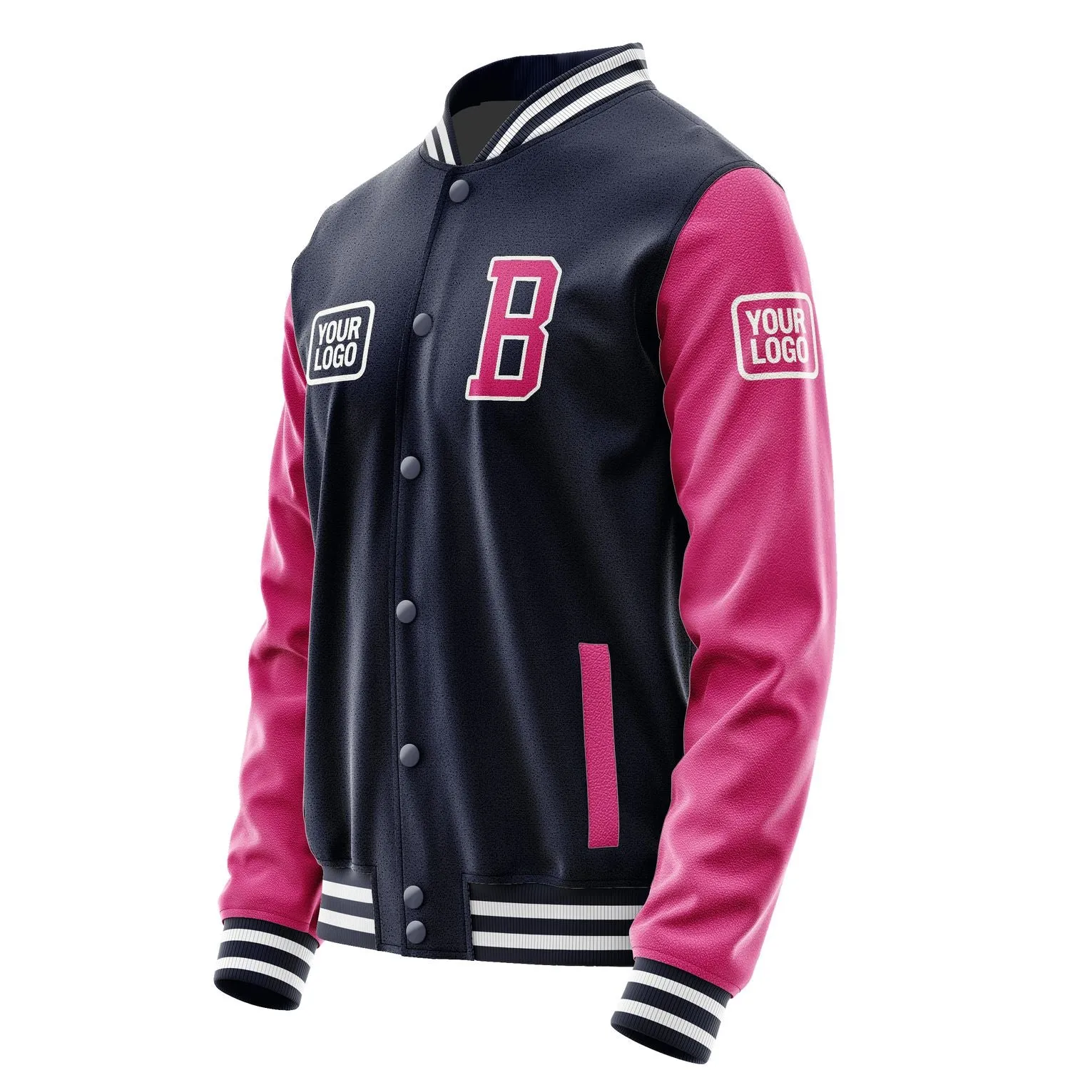 Custom Navy Pink Jacket sold by Tailorly product image thumbnail 3