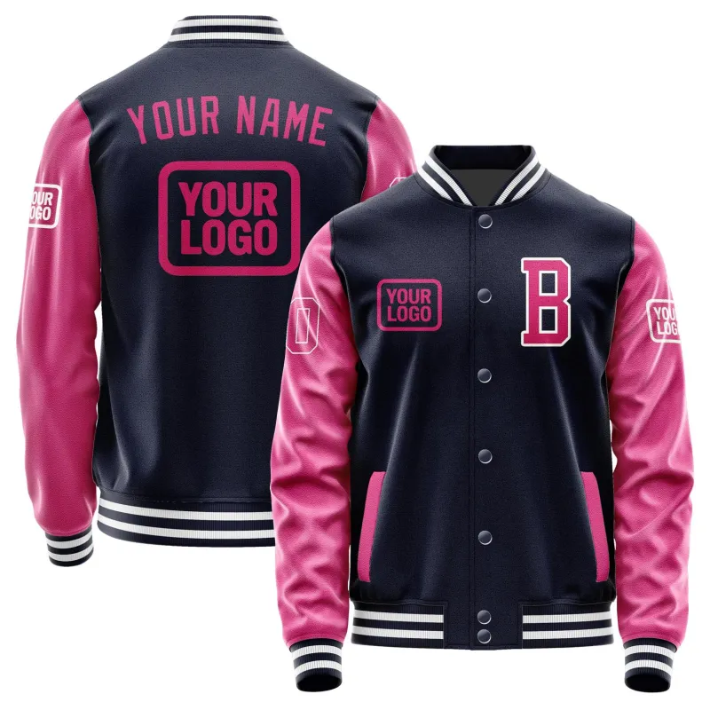 Custom Navy Pink Jacket sold by Tailorly