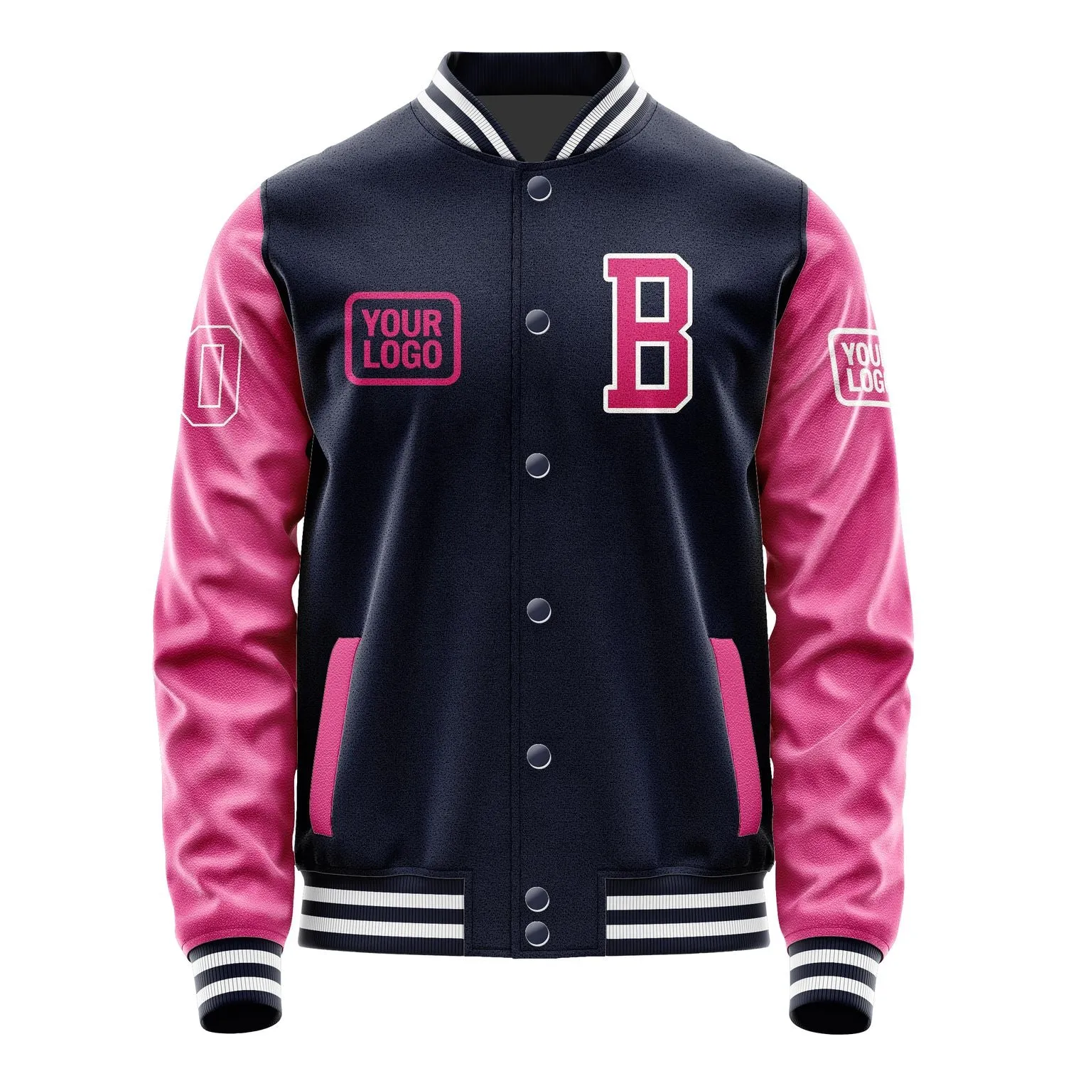 Custom Navy Pink Jacket sold by Tailorly product image thumbnail 2
