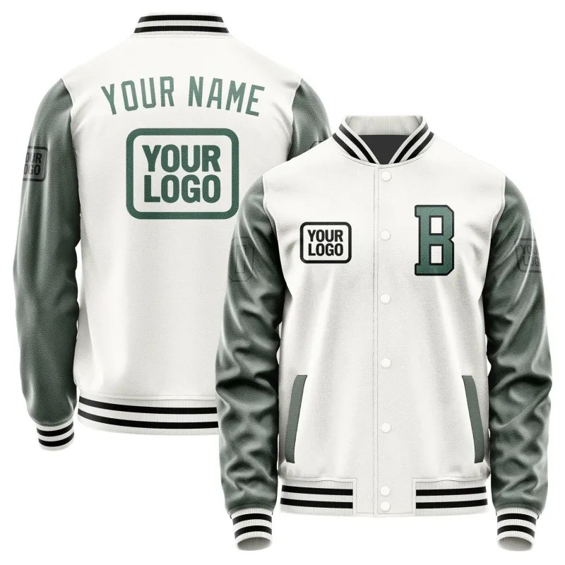 Custom White Blue Green Jacket sold by Tailorly