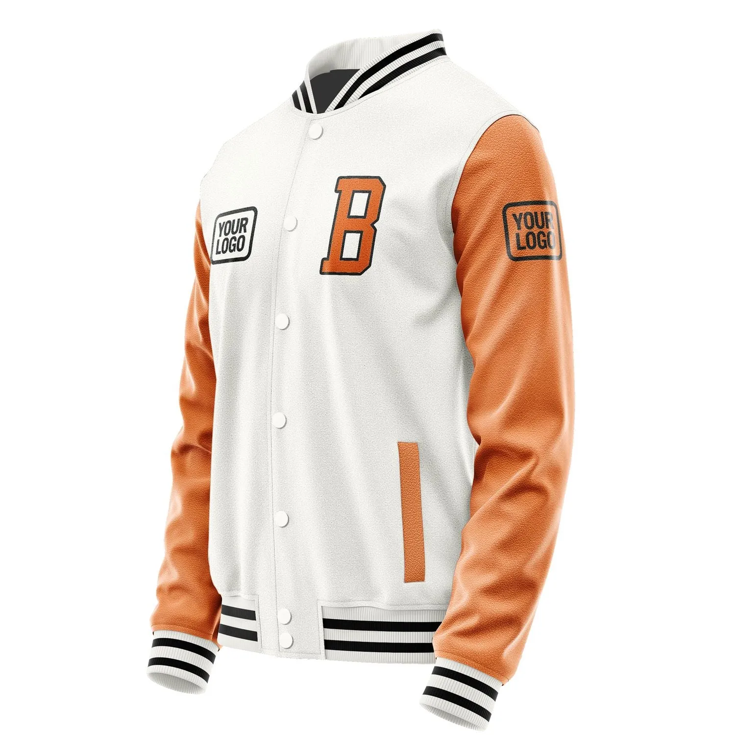 Custom White Orange Jacket sold by Tailorly product image thumbnail 3