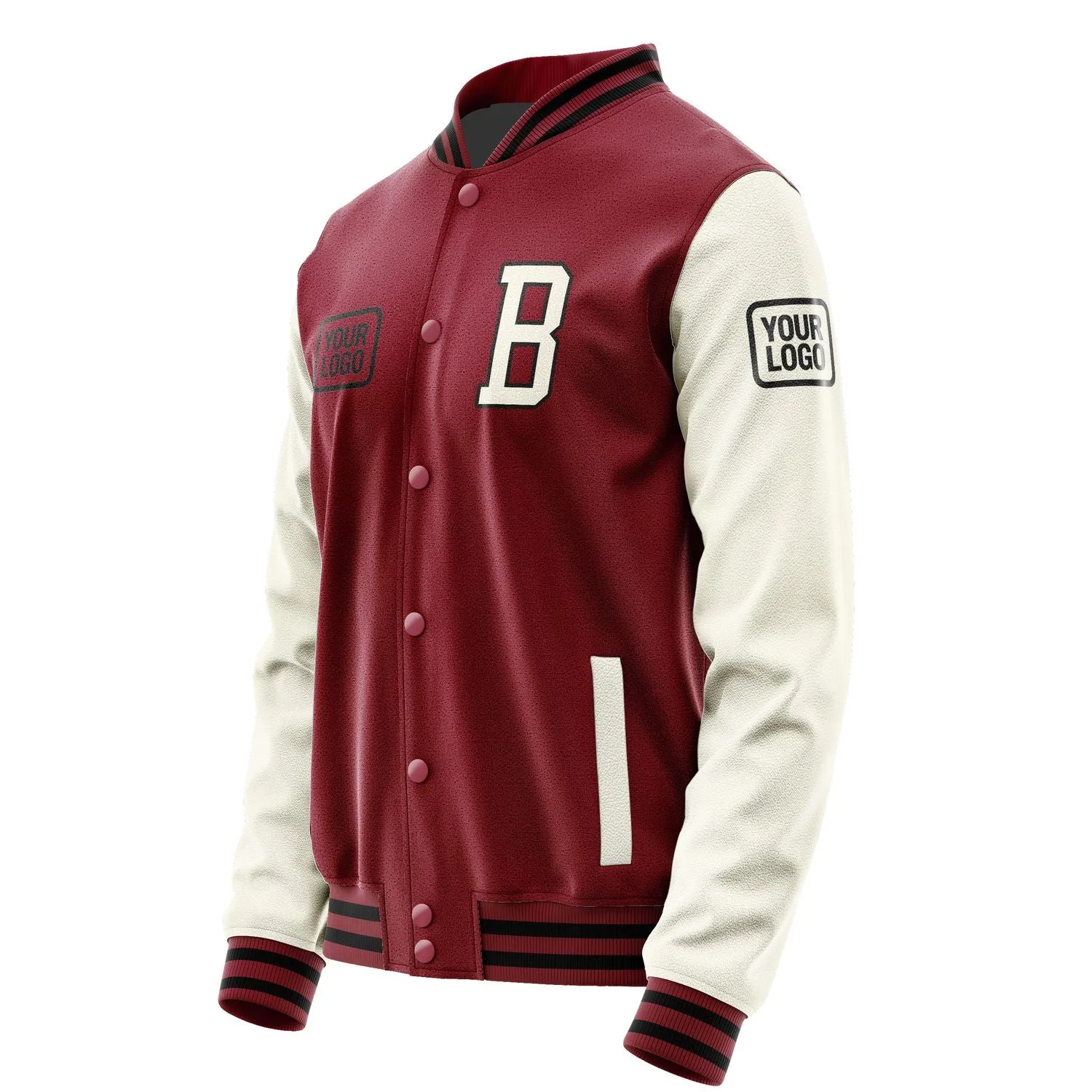 Custom Crimson Red Cream Jacket sold by Tailorly product image thumbnail 3