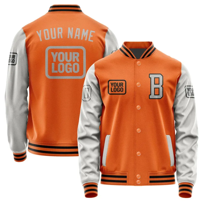 Custom Orange Gray Jacket sold by Tailorly