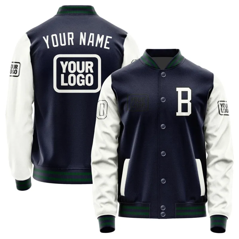 Custom Navy White Jacket sold by Tailorly