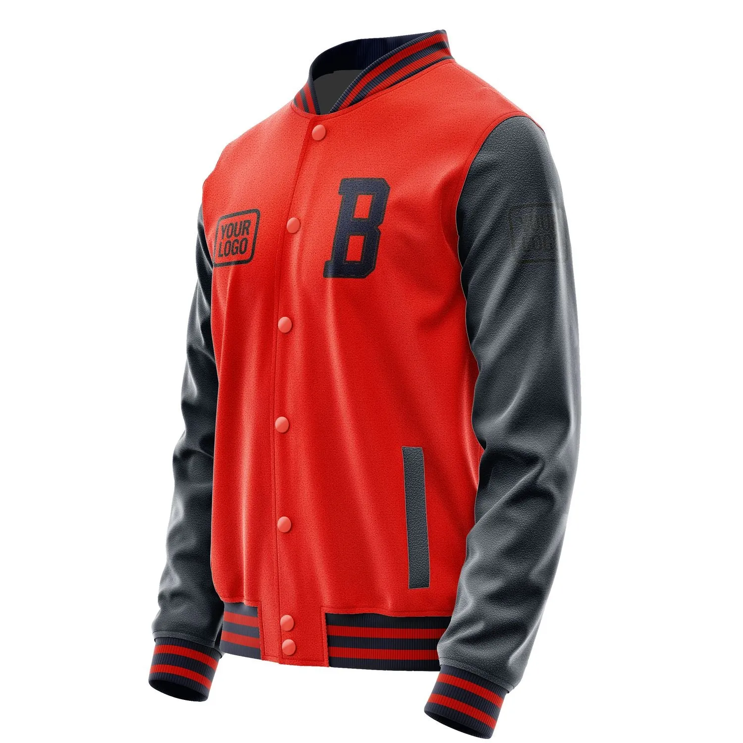 Custom Orange Red Navy Jacket sold by Tailorly product image thumbnail 3