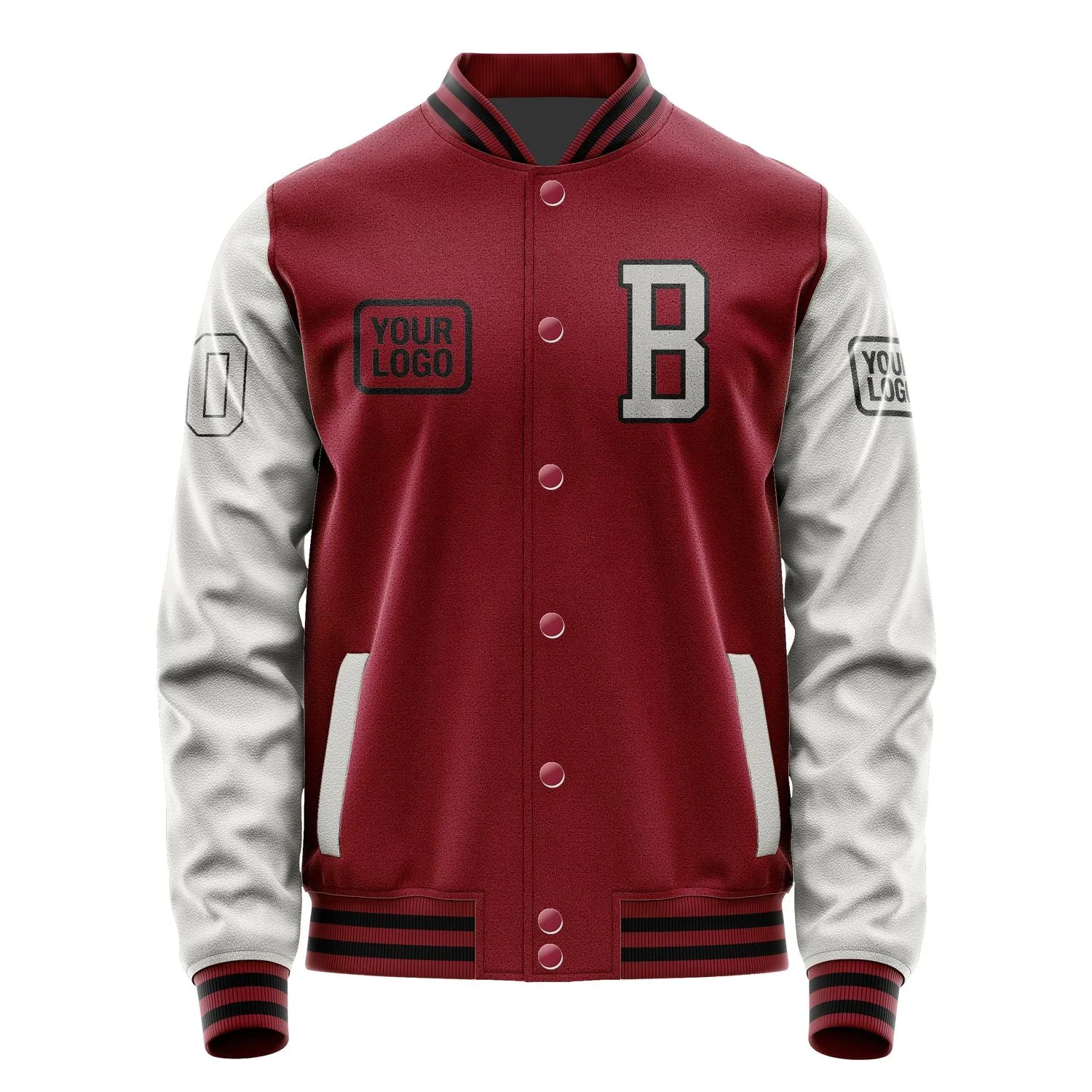 Custom Crimson Red Gray Jacket sold by Tailorly product image thumbnail 2