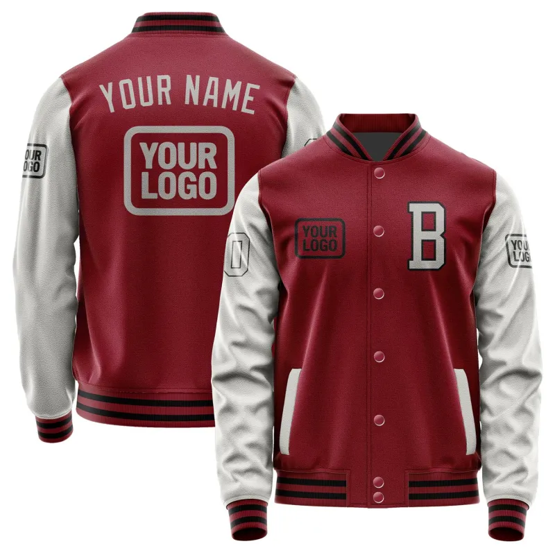 Custom Crimson Red Gray Jacket sold by Tailorly