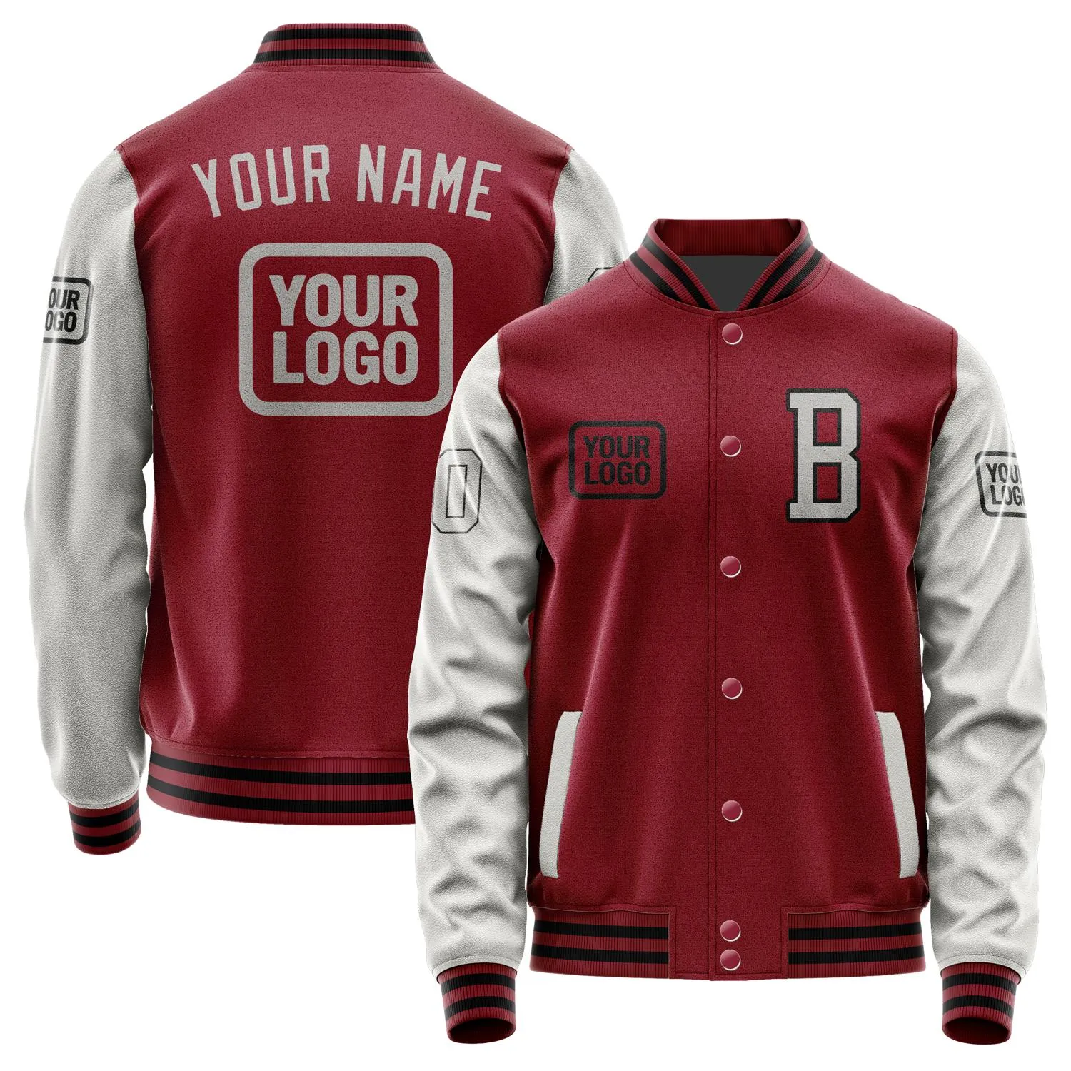 Custom Crimson Red Gray Jacket sold by Tailorly