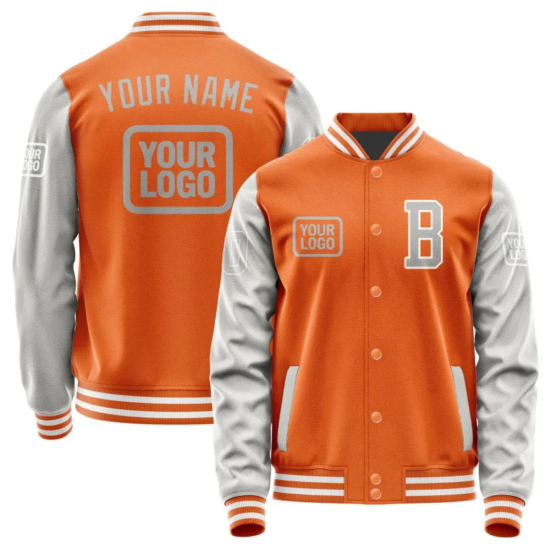 Custom Orange Gray Jacket sold by Tailorly