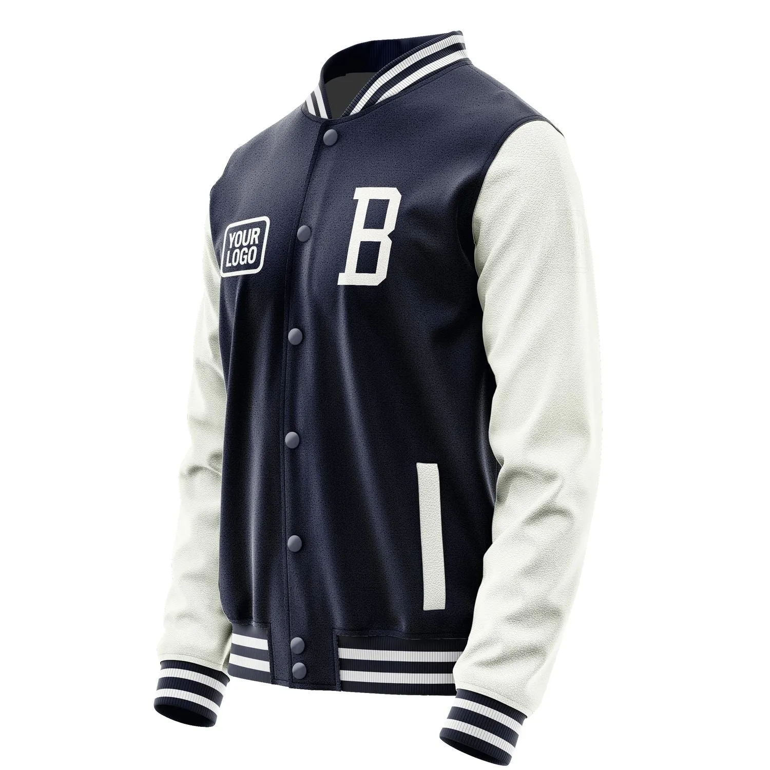 Custom Navy White Jacket sold by Tailorly product image thumbnail 3
