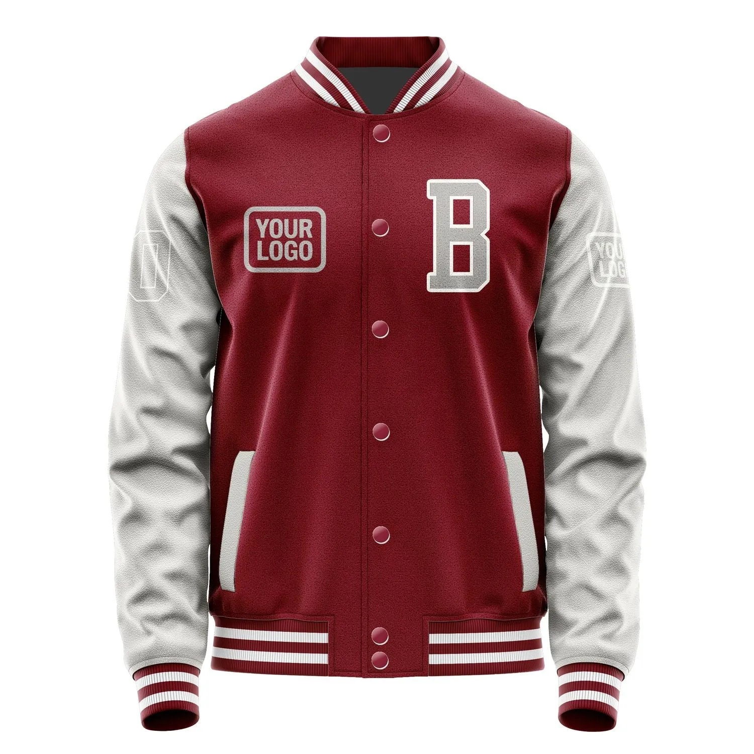 Custom Crimson Red Gray Jacket sold by Tailorly product image thumbnail 2