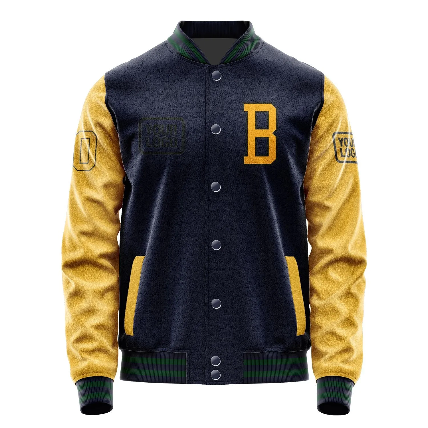 Custom Navy Yellow Jacket sold by Tailorly product image thumbnail 2