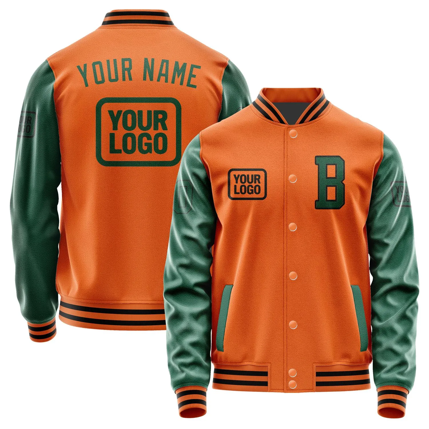 Custom Orange Green Jacket sold by Tailorly