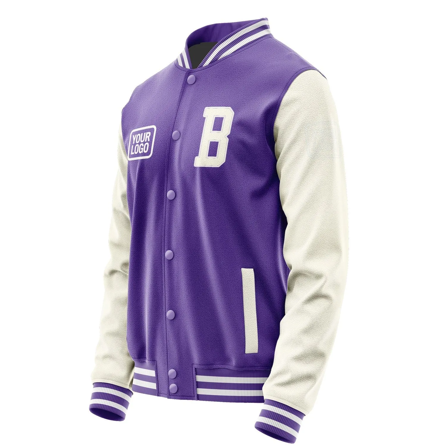 Custom Light Purple Cream Jacket sold by Tailorly product image thumbnail 3