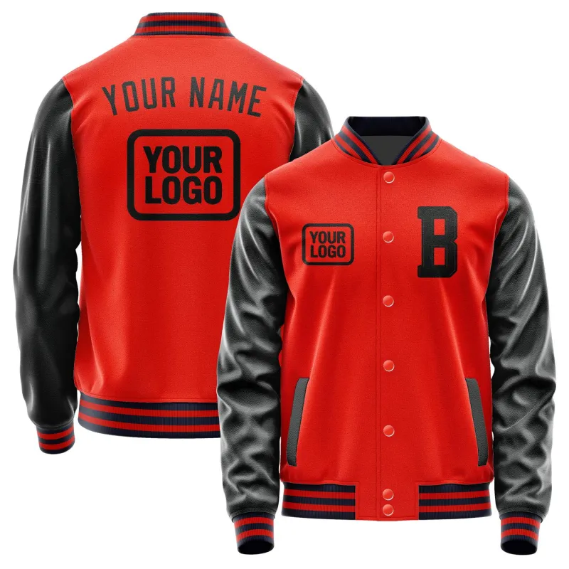 Custom Orange Red Black Jacket sold by Tailorly