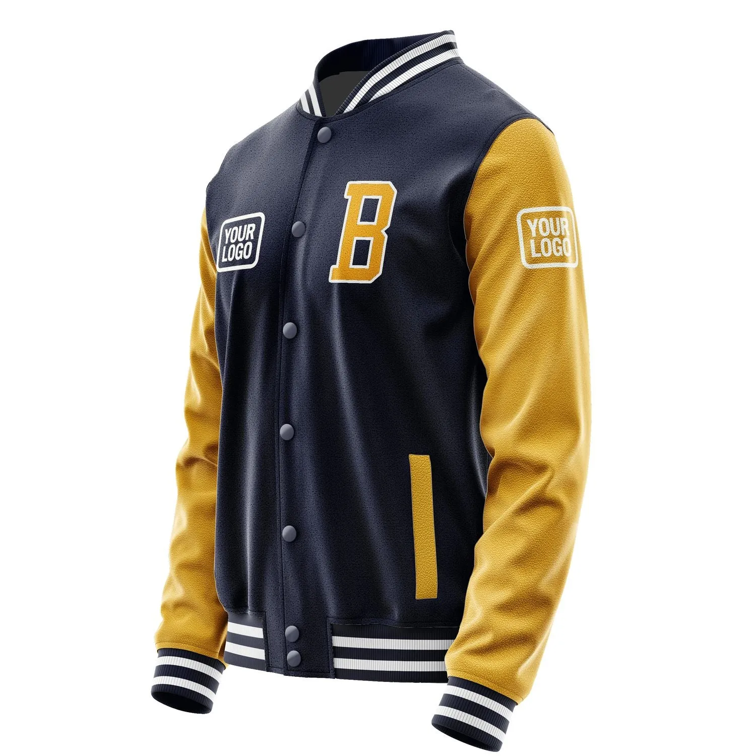 Custom Navy Yellow Jacket sold by Tailorly product image thumbnail 3