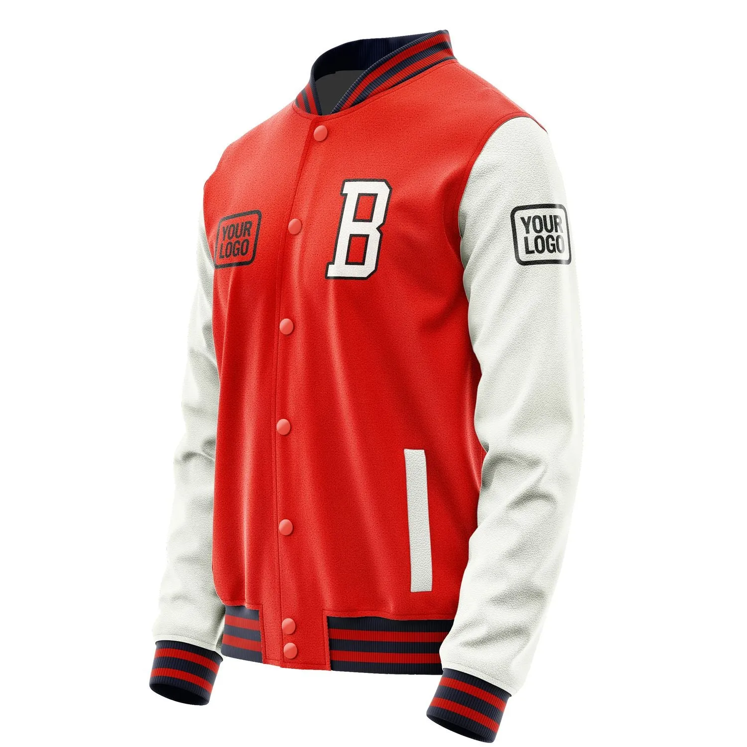 Custom Orange Red White Jacket sold by Tailorly product image thumbnail 3