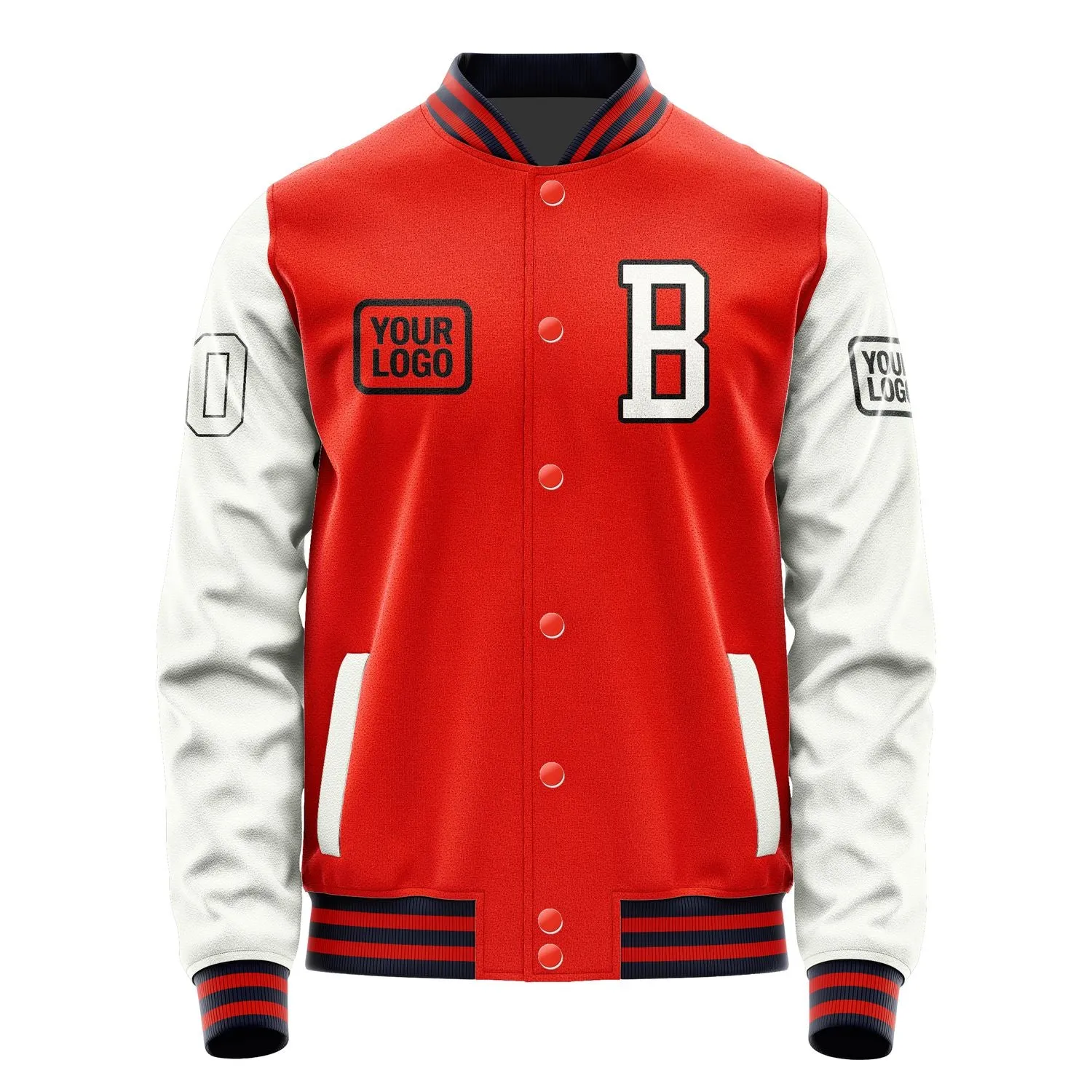 Custom Orange Red White Jacket sold by Tailorly product image thumbnail 2