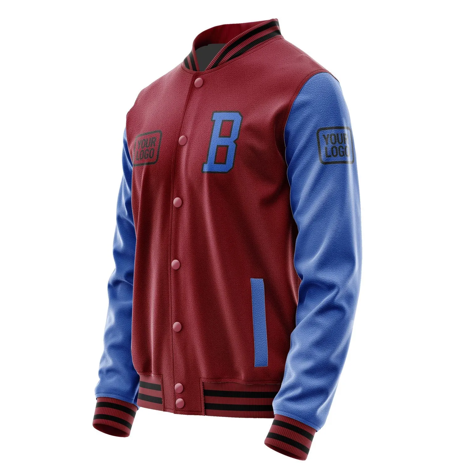 Custom Crimson Red Sky Blue Jacket sold by Tailorly product image thumbnail 3