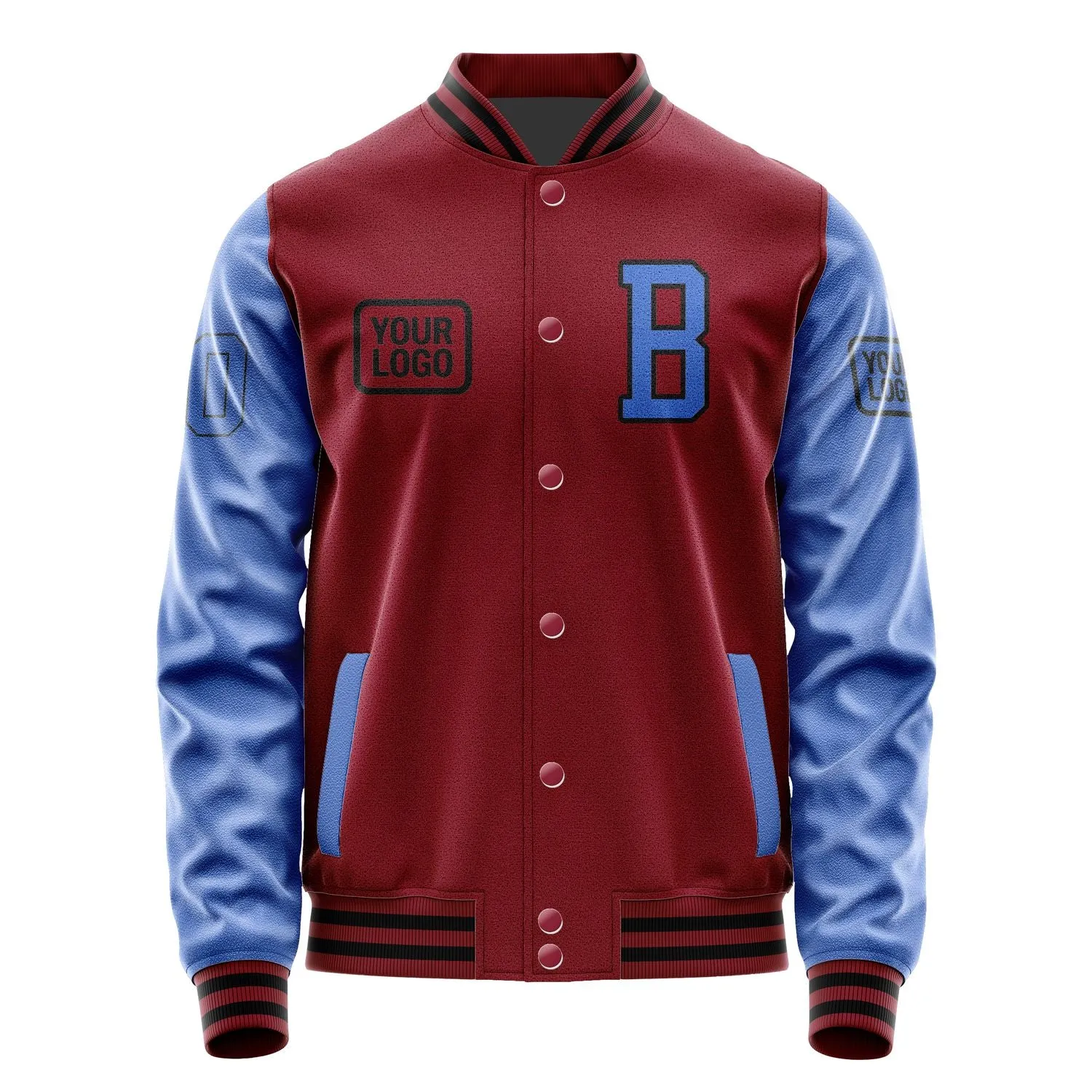 Custom Crimson Red Sky Blue Jacket sold by Tailorly product image thumbnail 2