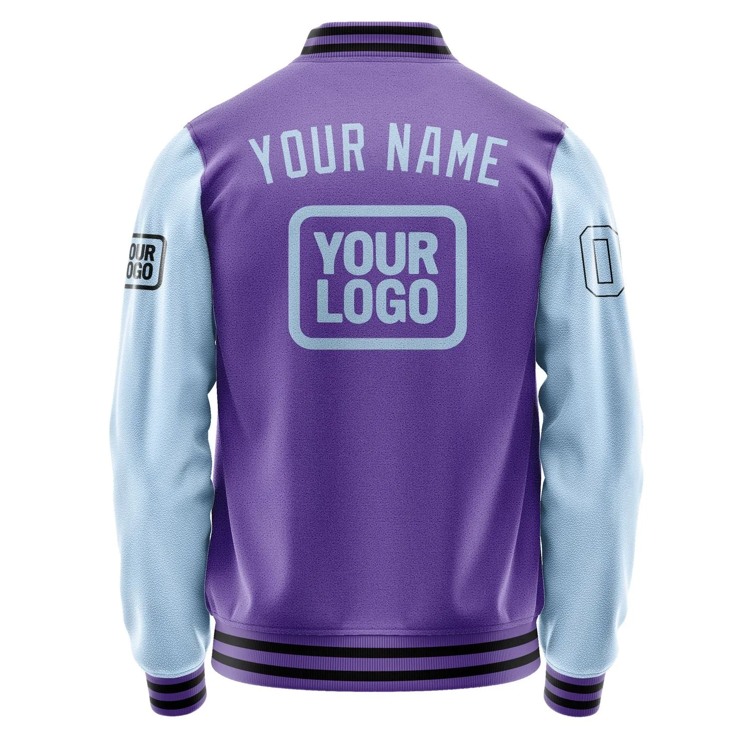 Custom Light Purple Light Blue Jacket sold by Tailorly product image thumbnail 4