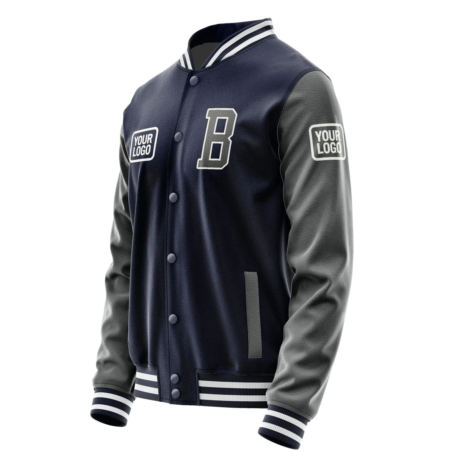 Custom Navy Dark Grey Jacket sold by Tailorly product image thumbnail 3