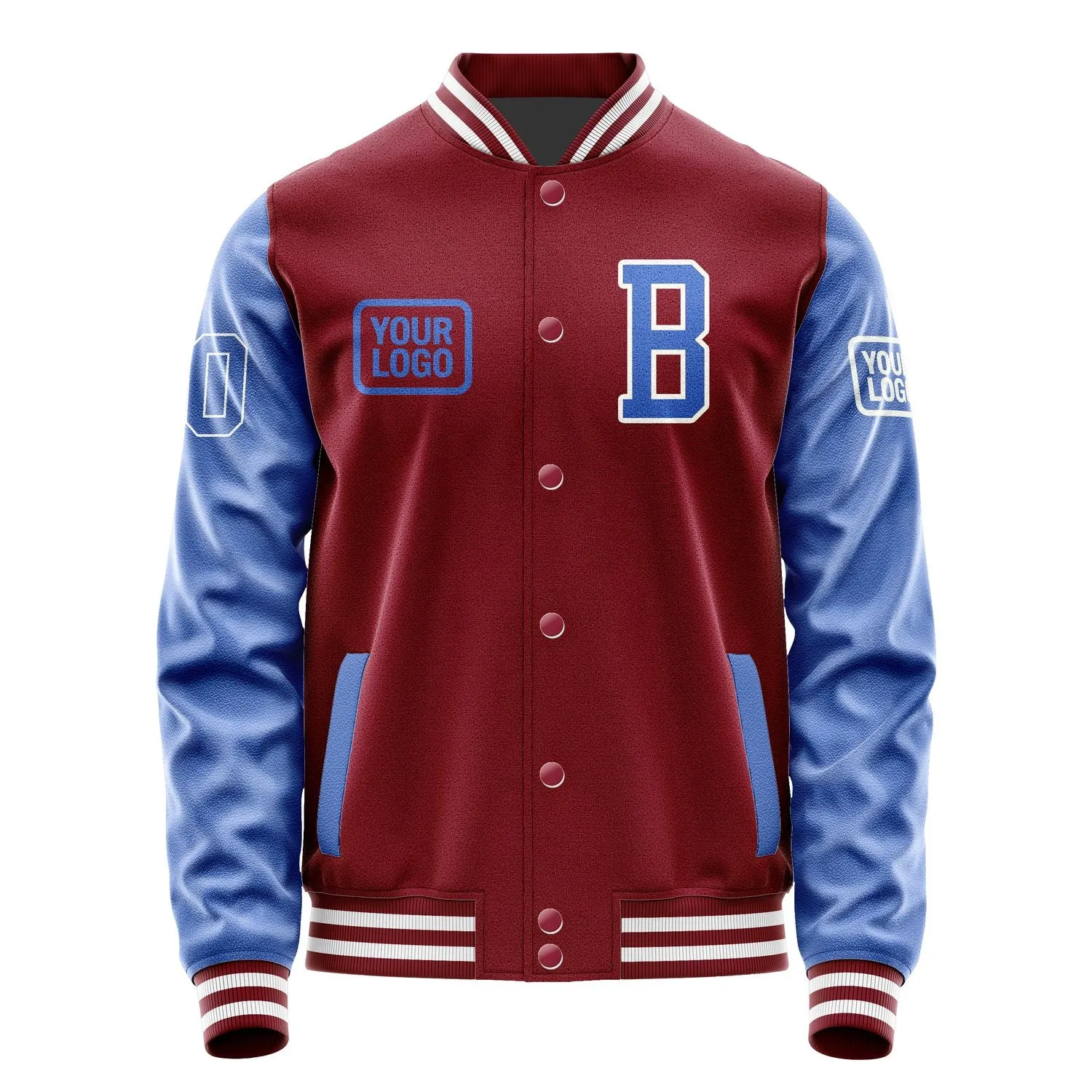 Custom Crimson Red Sky Blue Jacket sold by Tailorly product image thumbnail 2