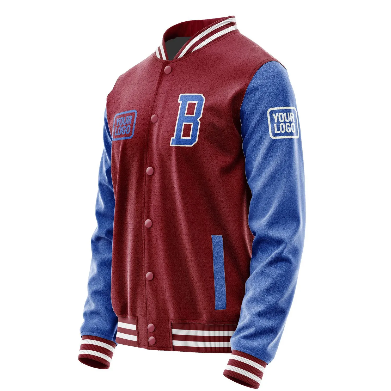 Custom Crimson Red Sky Blue Jacket sold by Tailorly product image thumbnail 3
