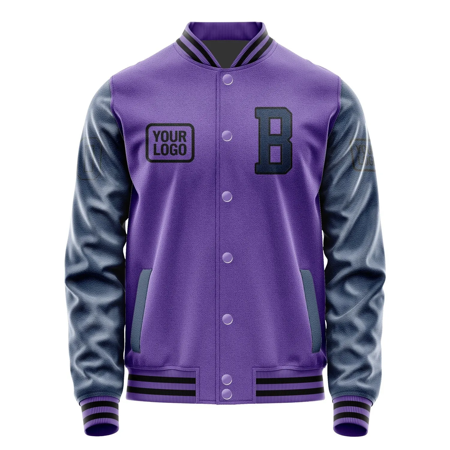 Custom Light Purple Blue Jacket sold by Tailorly product image thumbnail 2