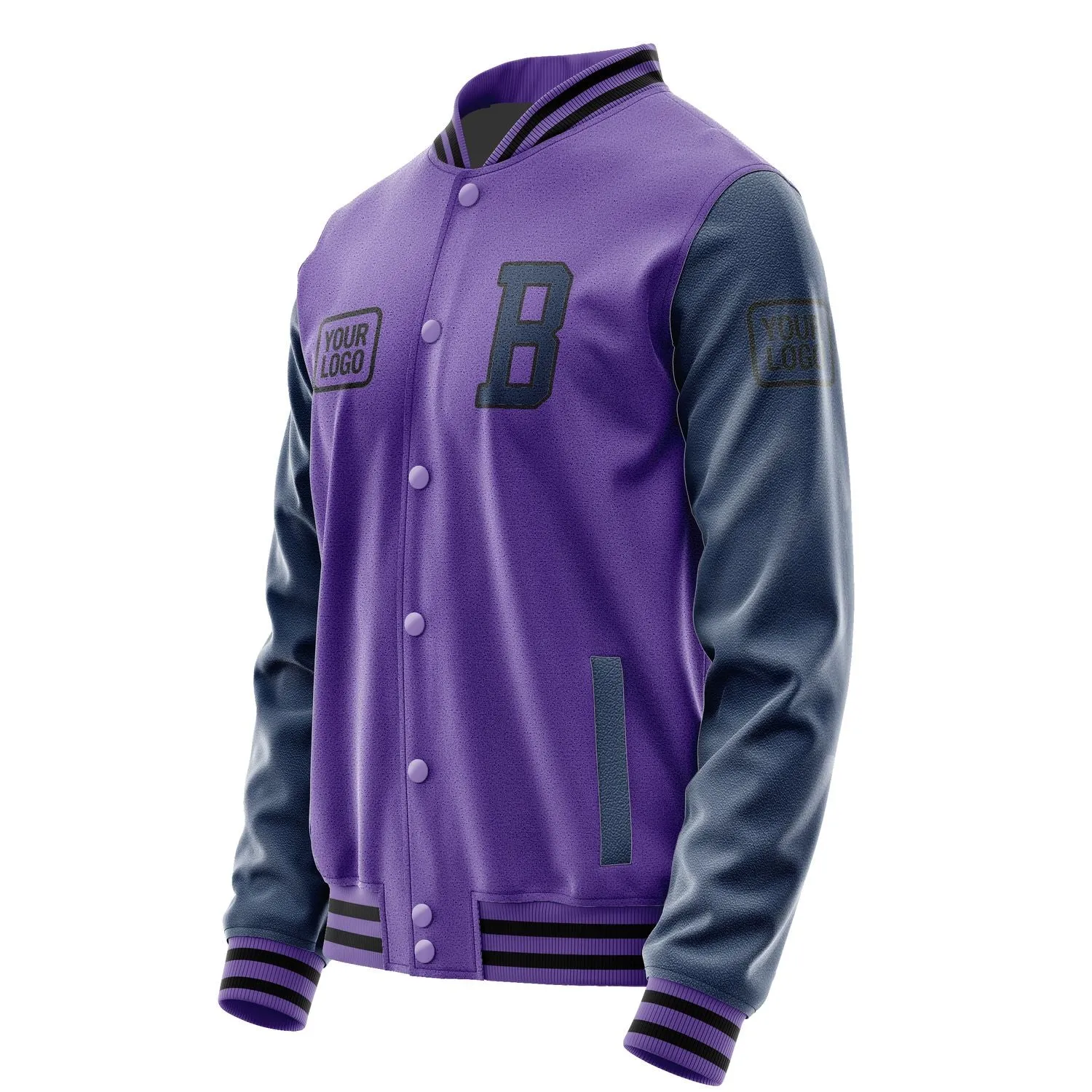 Custom Light Purple Blue Jacket sold by Tailorly product image thumbnail 3