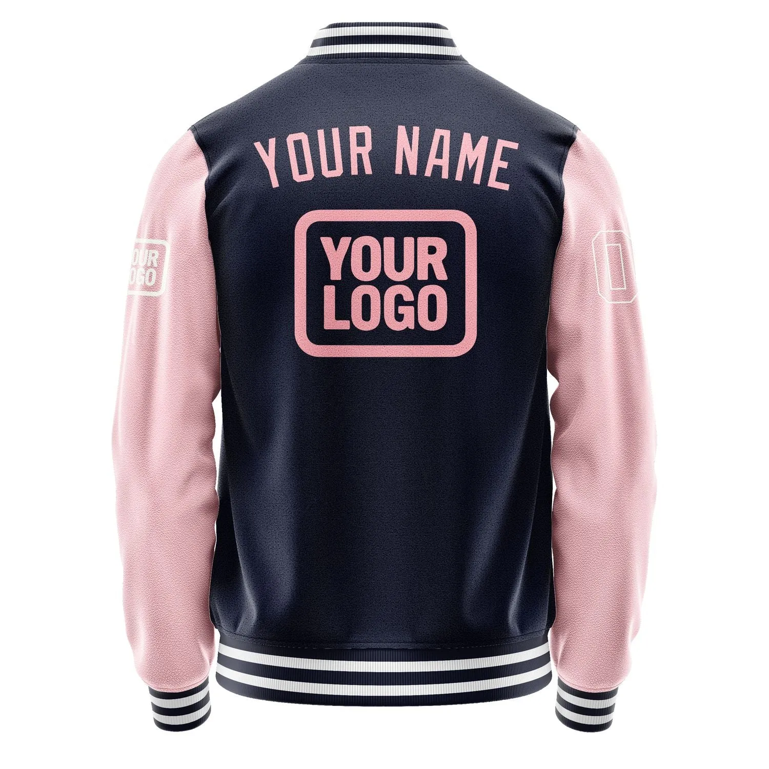 Custom Navy Light Pink Jacket sold by Tailorly product image thumbnail 4