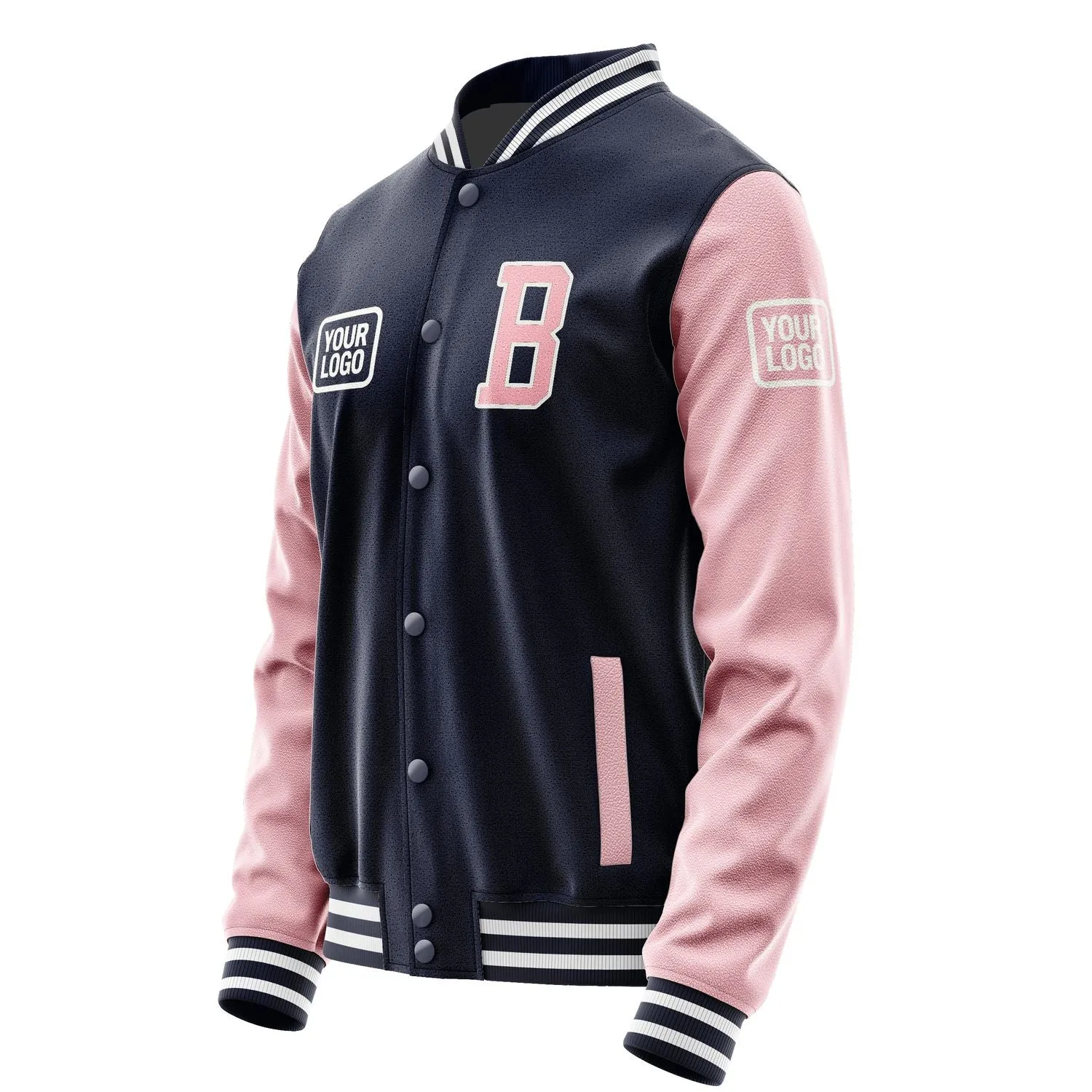 Custom Navy Light Pink Jacket sold by Tailorly product image thumbnail 3