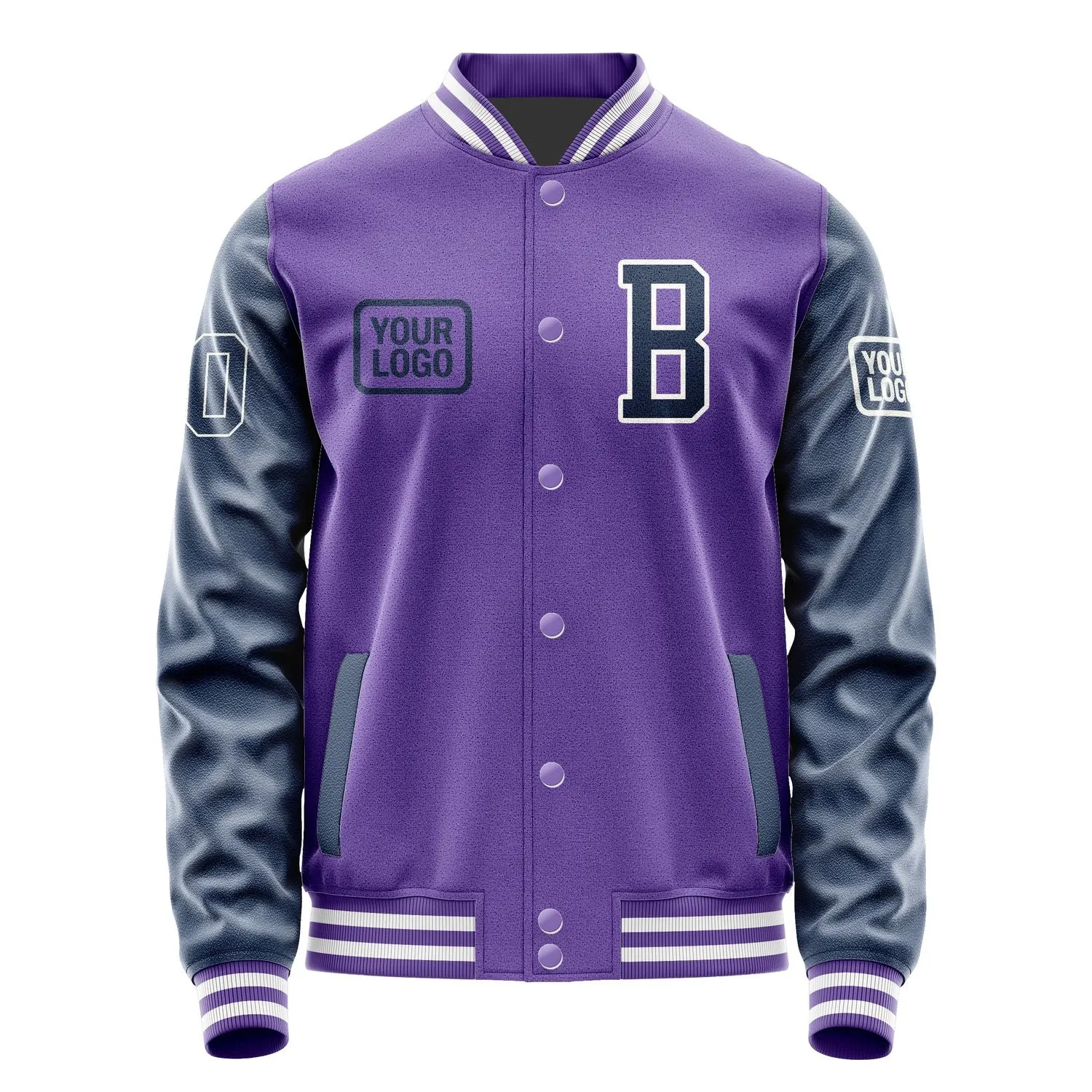 Custom Light Purple Blue Jacket sold by Tailorly product image thumbnail 2