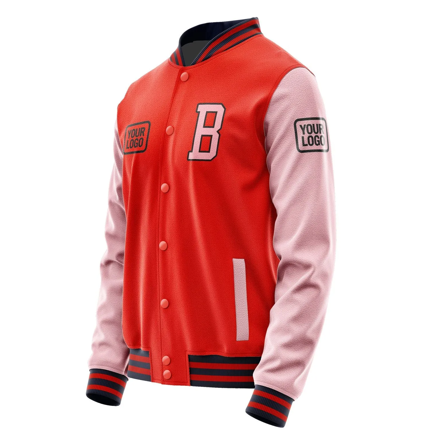Custom Orange Red Light Pink Jacket sold by Tailorly product image thumbnail 3
