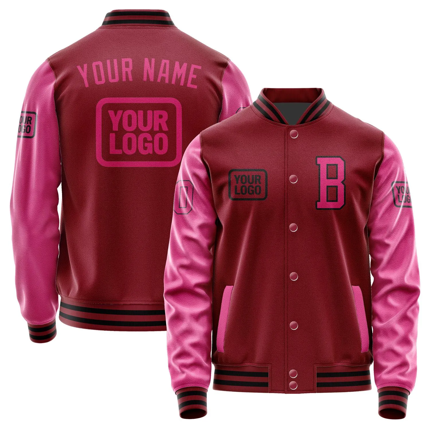 Custom Crimson Red Pink Jacket sold by Tailorly